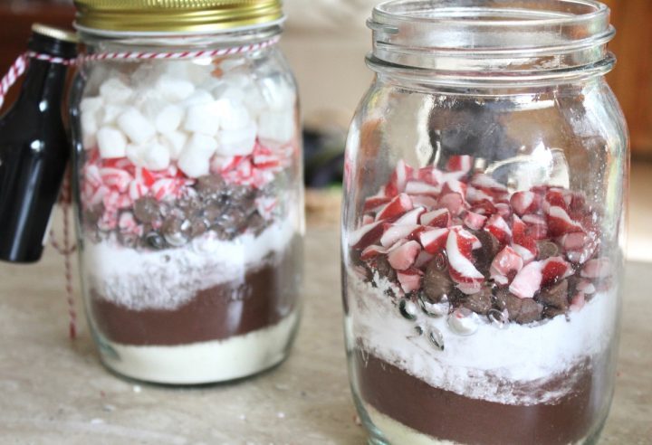 DIY Christmas Present- Spiked Peppermint Hot Chocolate in a Jar